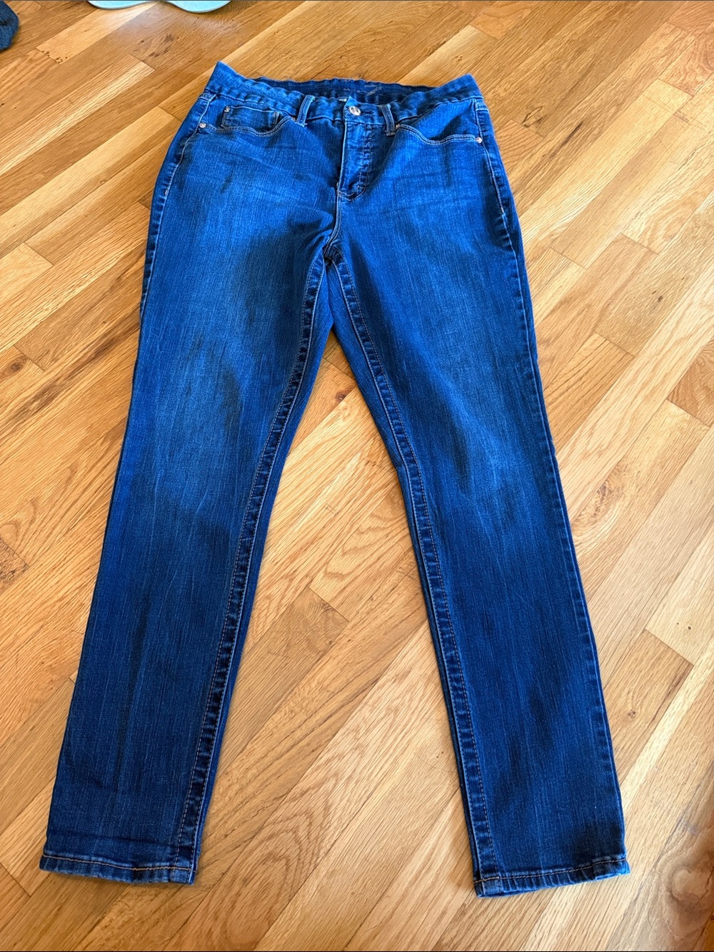 Seven7 Women's Skinny Jeans in Dark Blue Denim
